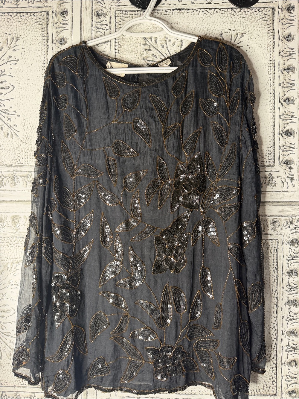 Vtg Swee lo Silk Woman’s Blouse